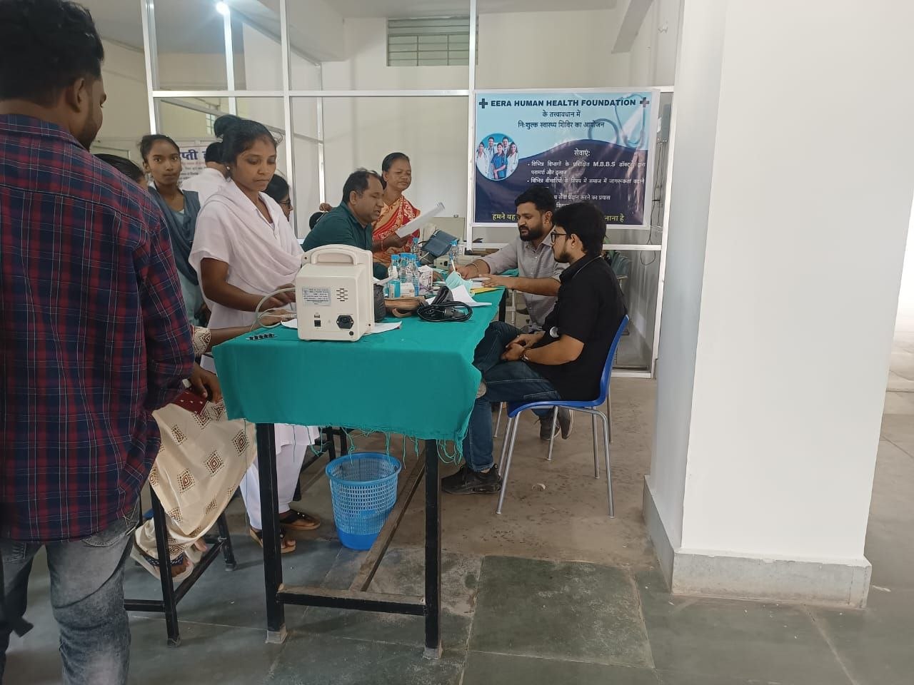Patients registering at an EERA Human Health Foundation health camp